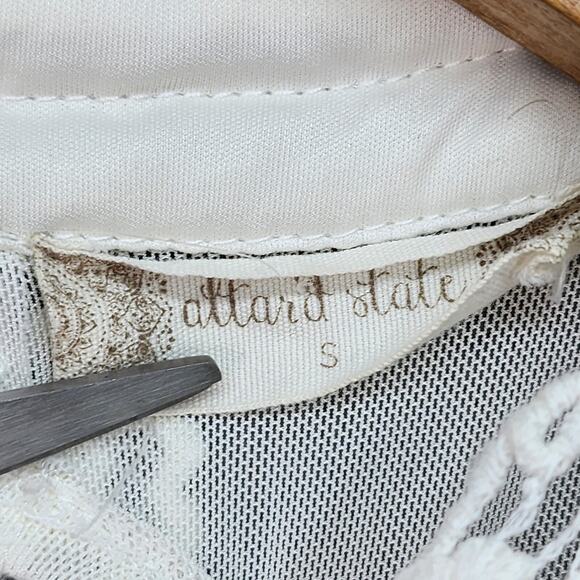 Altar’d State Slip Dress Women SMALL Off-White Lace Sleeveless Knee Length Lined - Picture 11 of 15